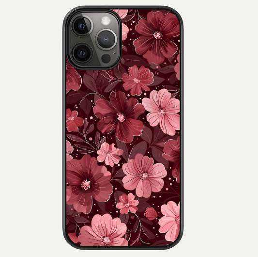 Flower Blush Bloom Glass Case For iPhone 12 Pro Max by Custom World