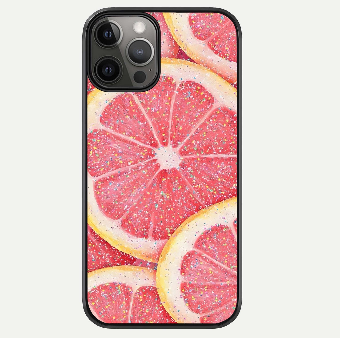 Glitter Grapefruit Glass Case For iPhone 12 Pro Max by Custom World