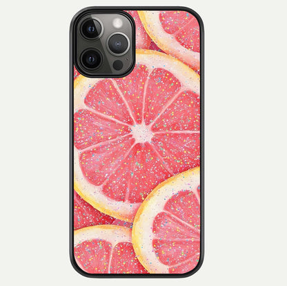 Glitter Grapefruit Glass Case For iPhone 12 Pro Max by Custom World