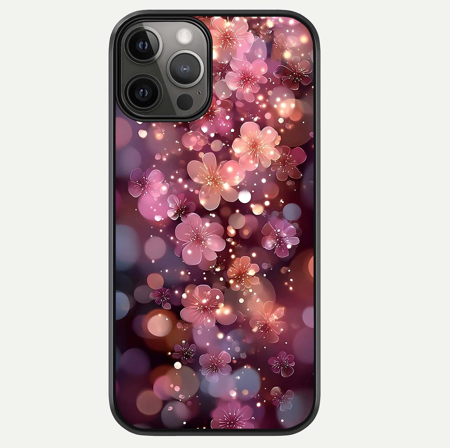 Glowing Petal Bliss Glass Case For iPhone 12 Pro Max by Custom World