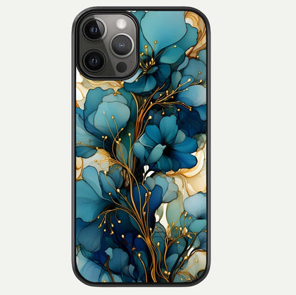 Golden Bloom Symphony Glass Case For iPhone 12 Pro Max by Custom World