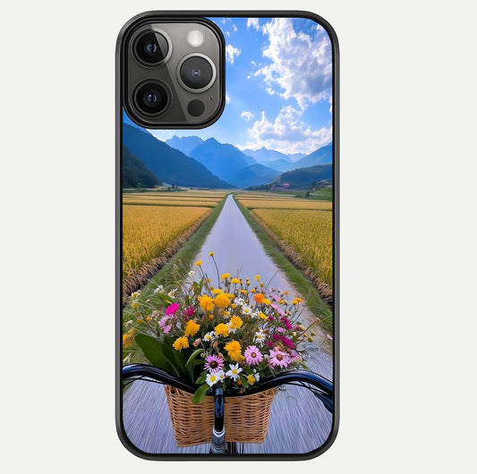 Golden Field Journey Glass Case For iPhone 12 Pro Max by Custom World