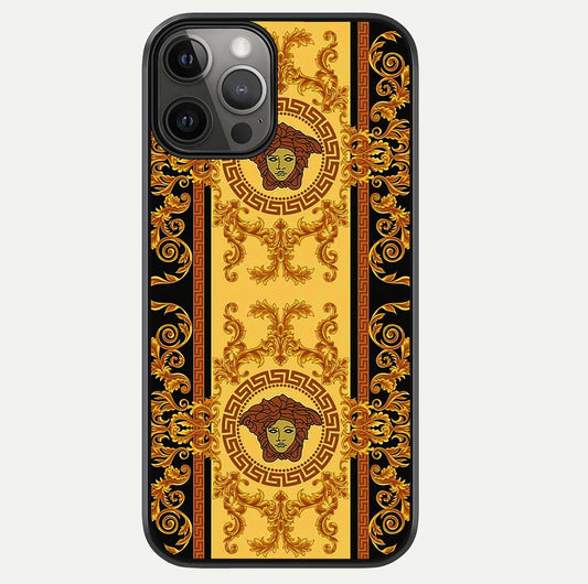 Golden Royal Heritage Glass Case For iPhone 12 Pro Max by Custom World
