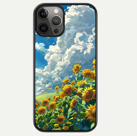 Golden Sun Glory Glass Case For iPhone 12 Pro Max by Custom World