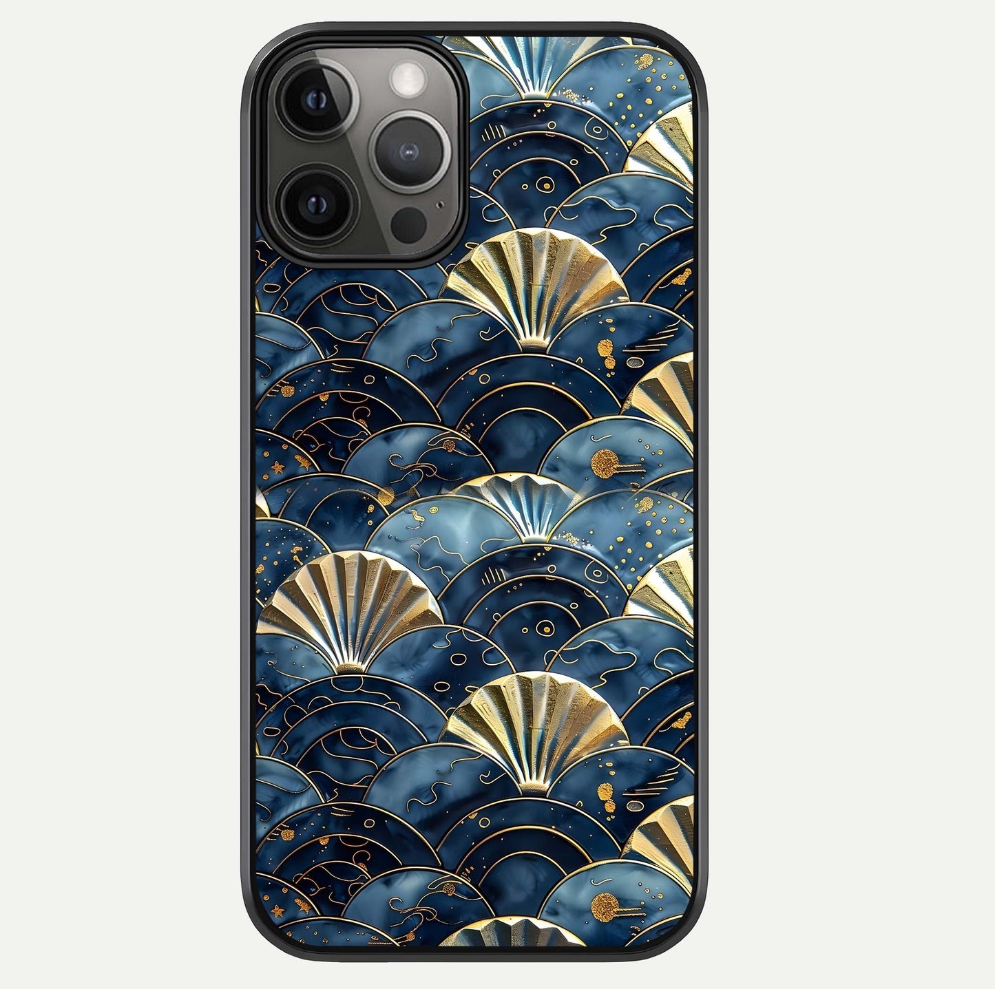 Golden Wave Luxe Glass Case For iPhone 12 Pro Max by Custom World