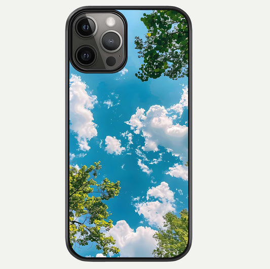 Greenery Sky Glass Case For iPhone 12 Pro Max by Custom World