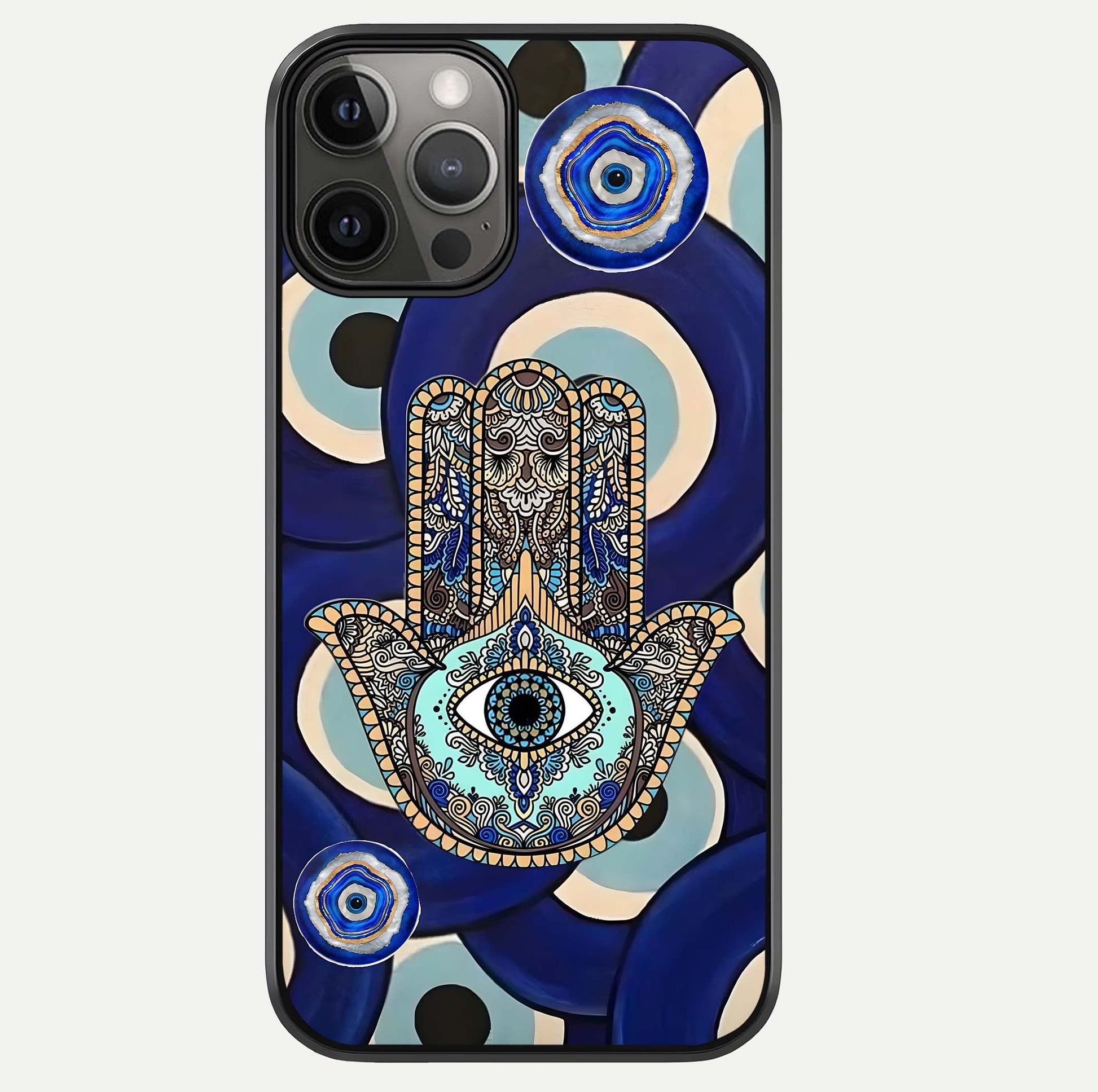 Hamsa Divine Guard Glass Case For iPhone 12 Pro Max by Custom World