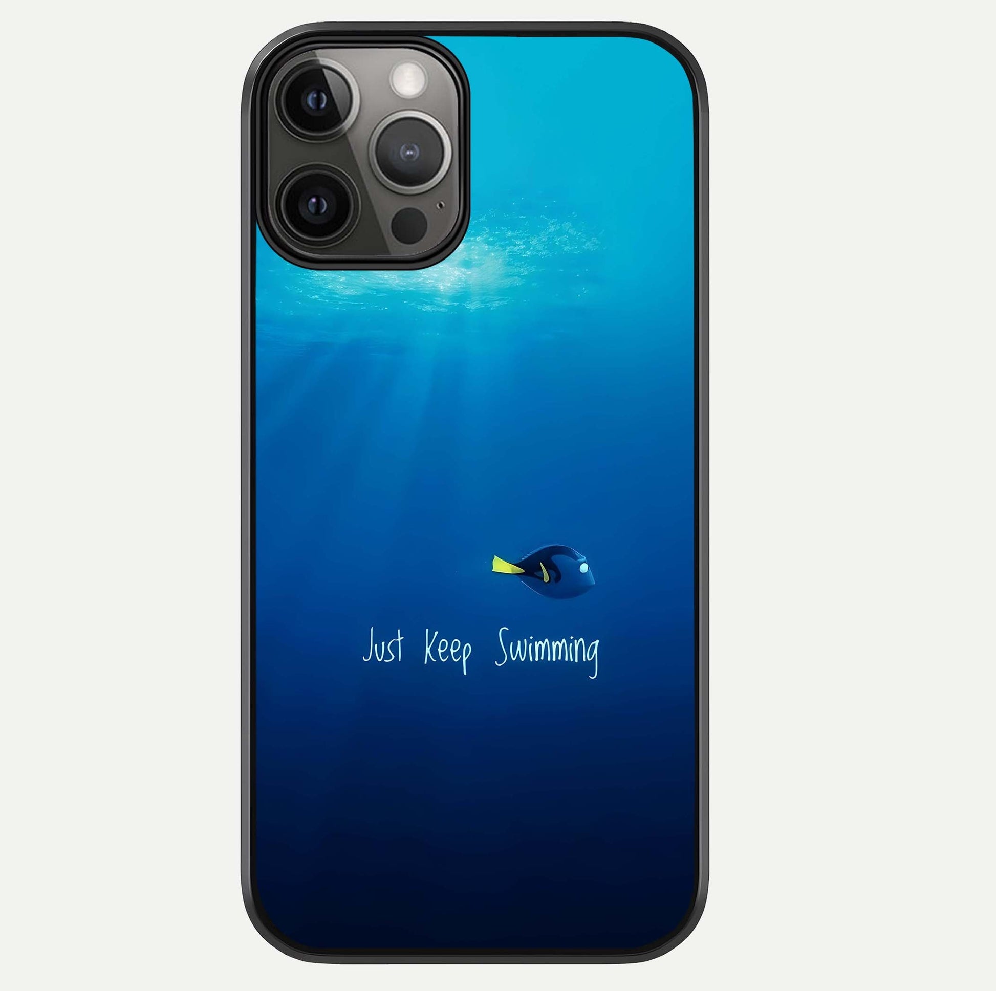 Just Keep Swimming Glass Case For iPhone 12 Pro Max by Custom World