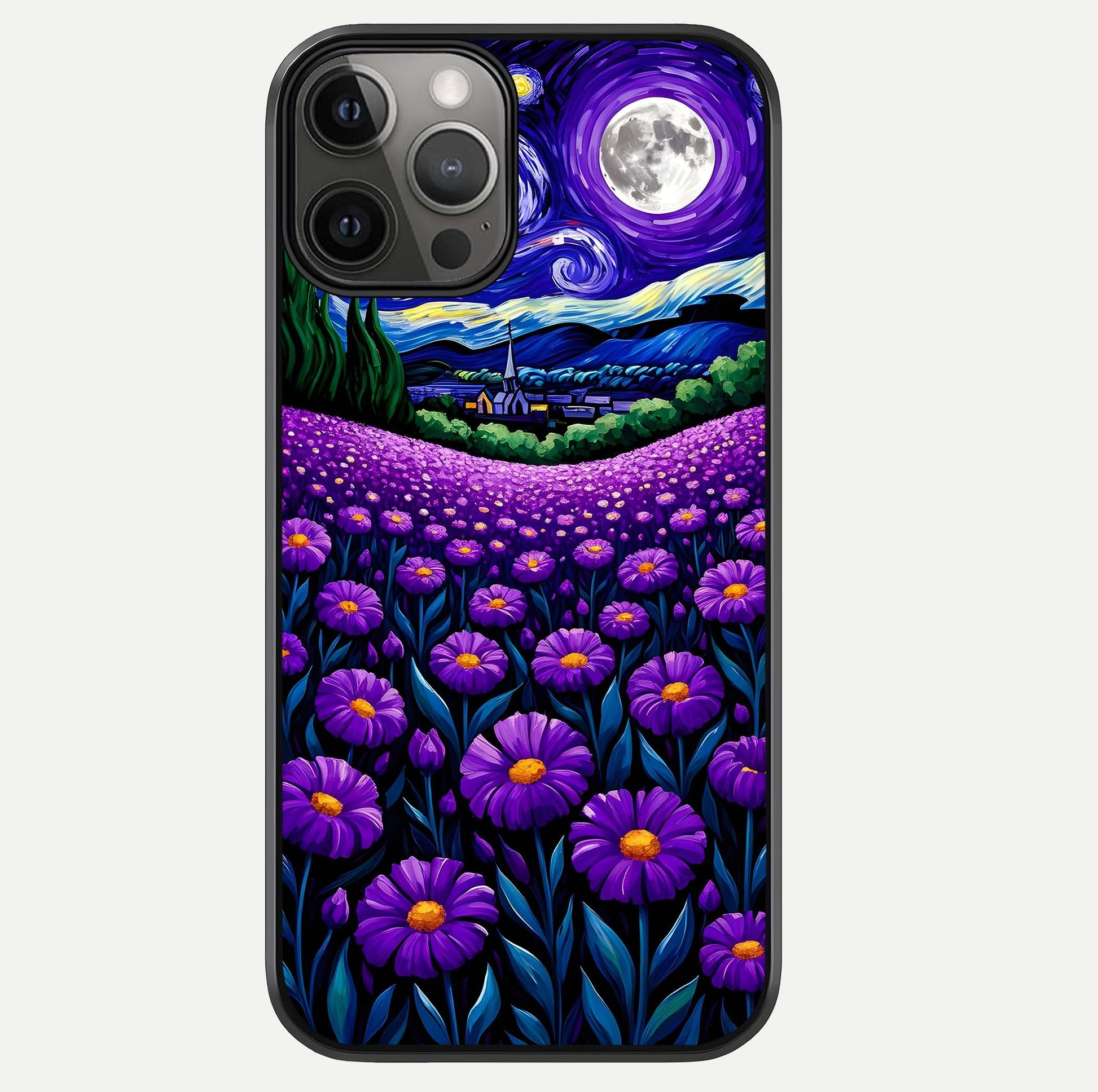 Lavender Moon Field Glass Case For iPhone 12 Pro Max by Custom World