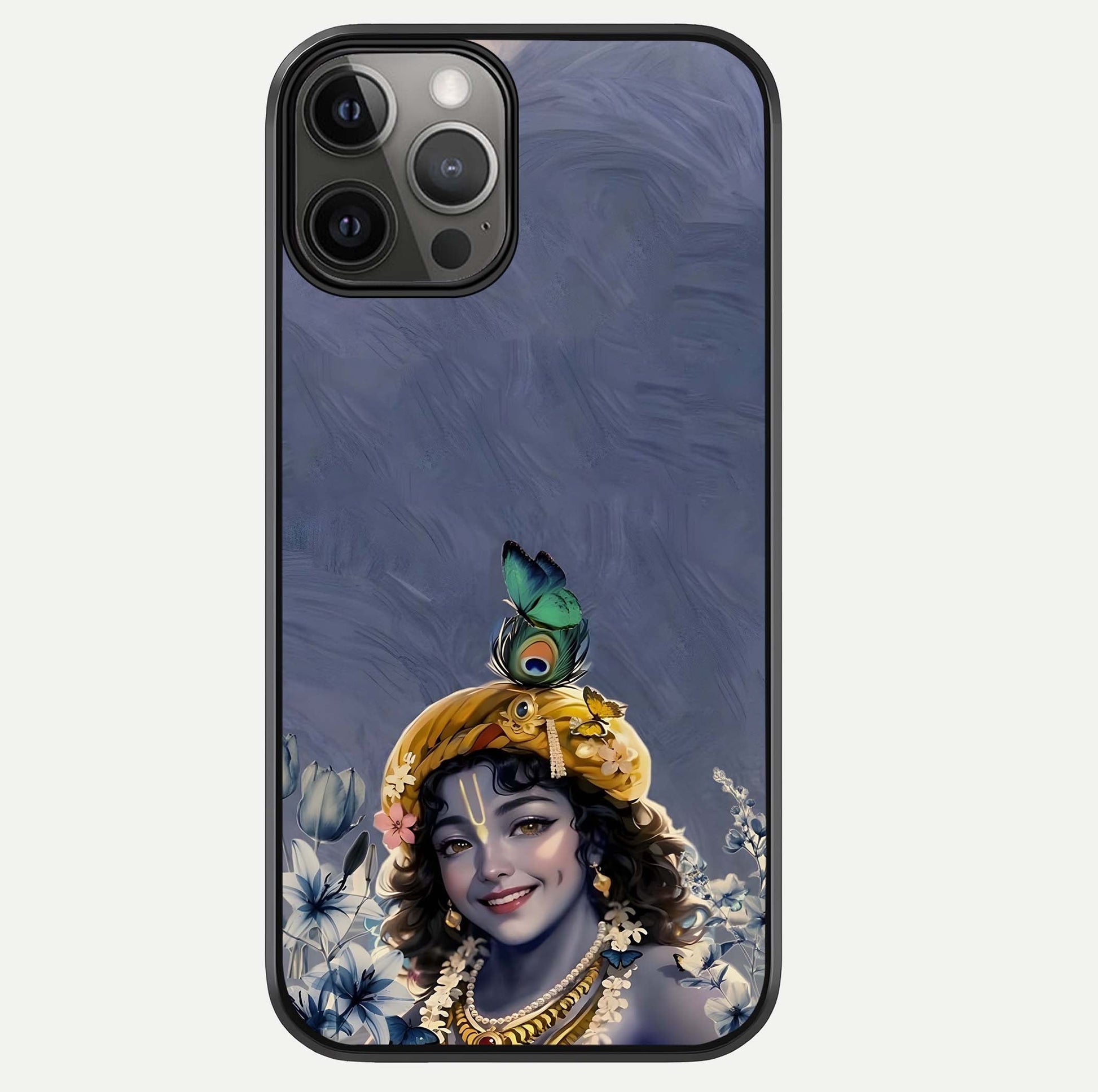 Lord Krishna Glass Case For iPhone 12 Pro Max by Custom World
