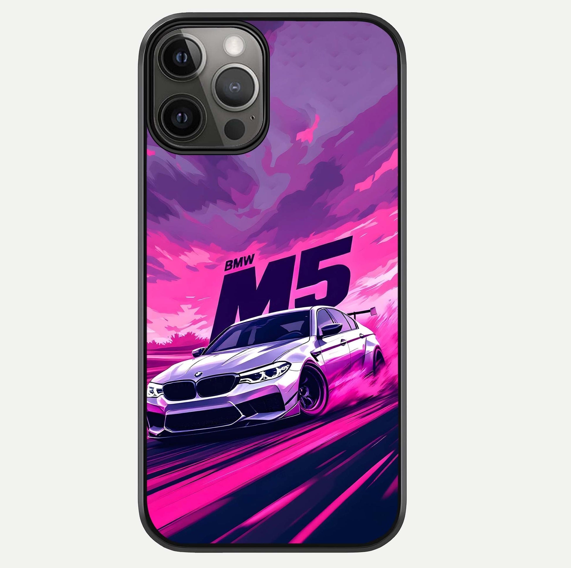 MS Neon Car Glass Case For iPhone 12 Pro Max by Custom World