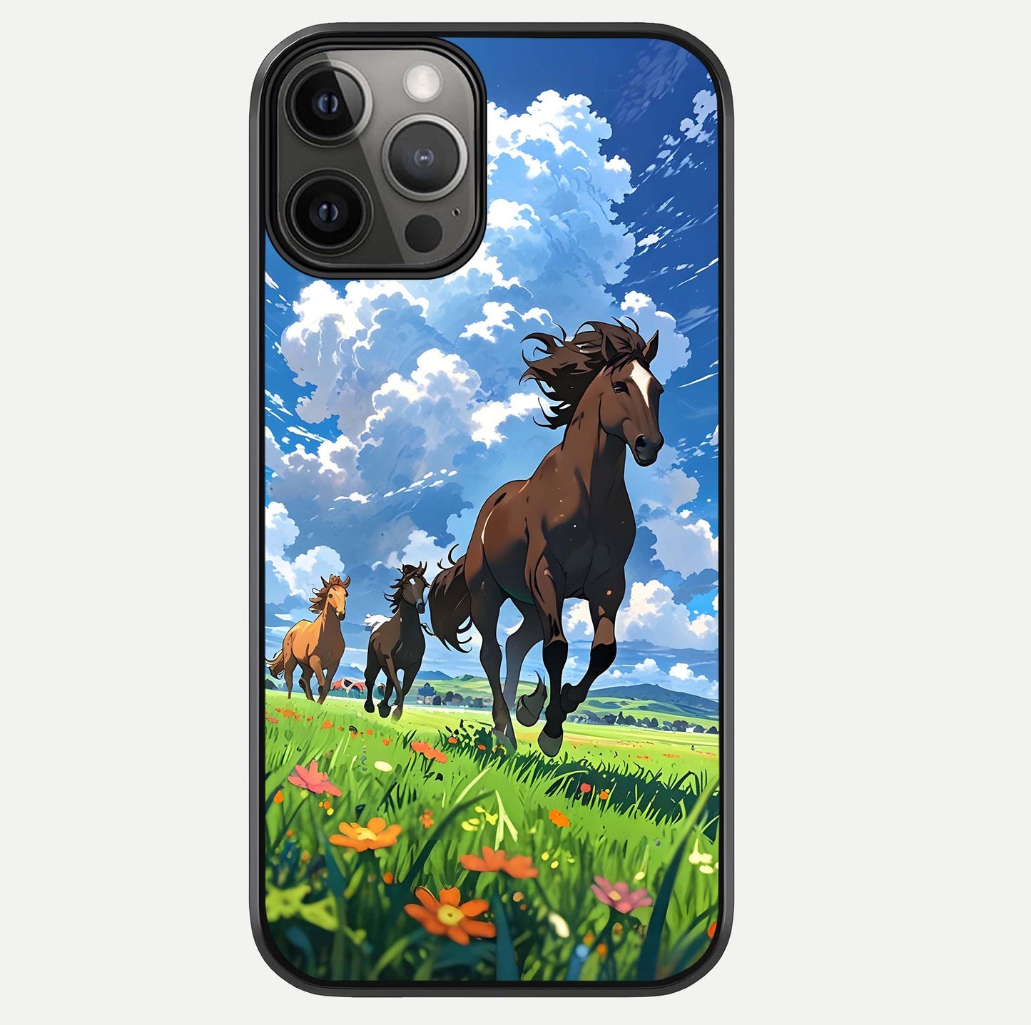 Majestic Horses Galloping Glass Case For iPhone 12 Pro Max by Custom World