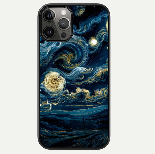 Midnight Sky Whirl Glass Case For iPhone 12 Pro Max by Custom World