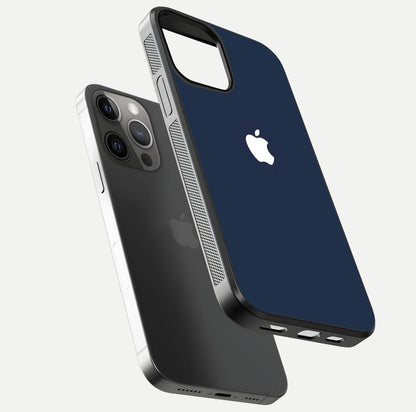 Minimal Apple Night Glass Case for iPhone 12 Pro Max floating dual-view mockup showing HD shine and minimal style