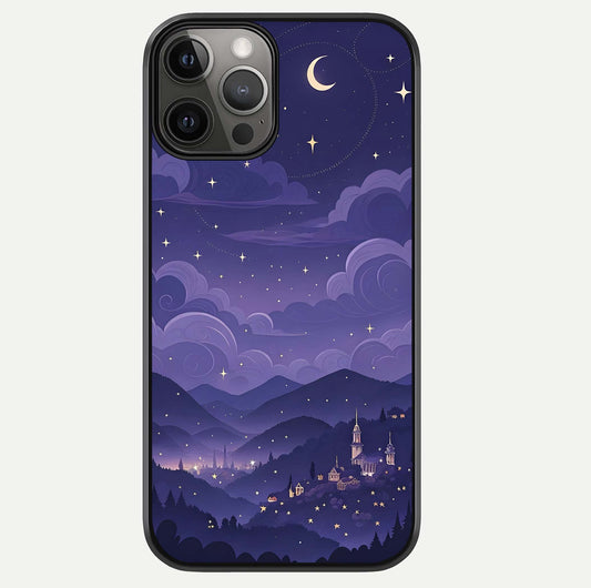 Minimal Night View Glass Case For iPhone 12 Pro Max by Custom World