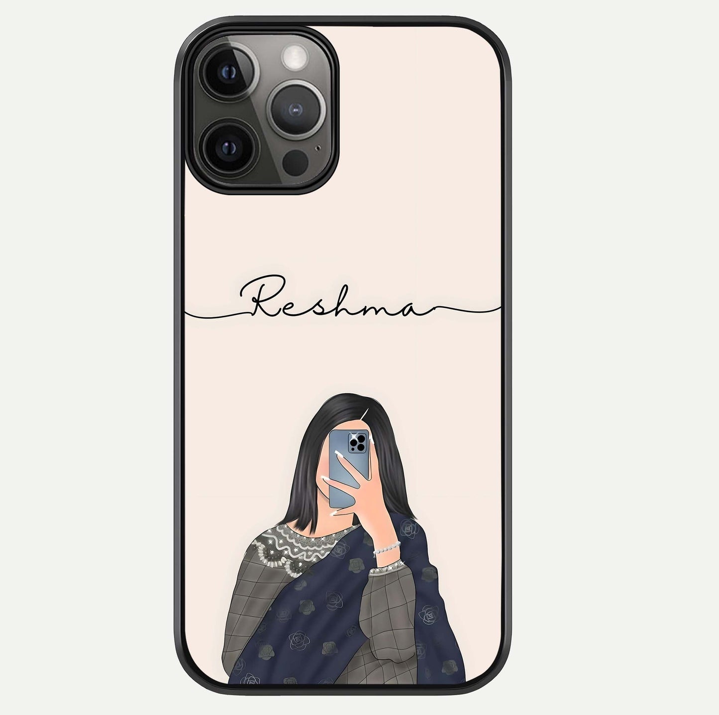 Mirror Mood Muse With Custom Name Glass Case For iPhone 12 Pro Max by Custom World