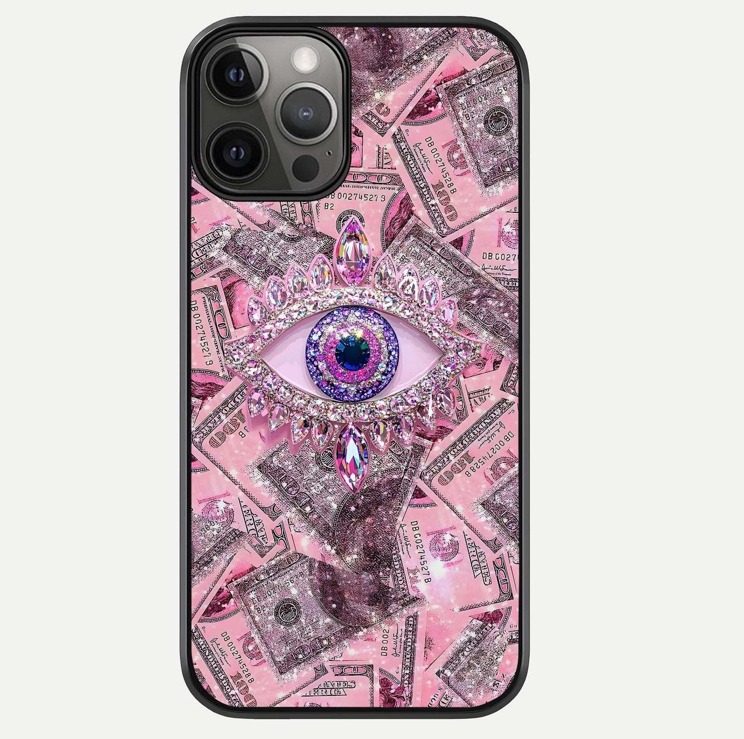 Money Eye Luxe Glass Case For iPhone 12 Pro Max by Custom World