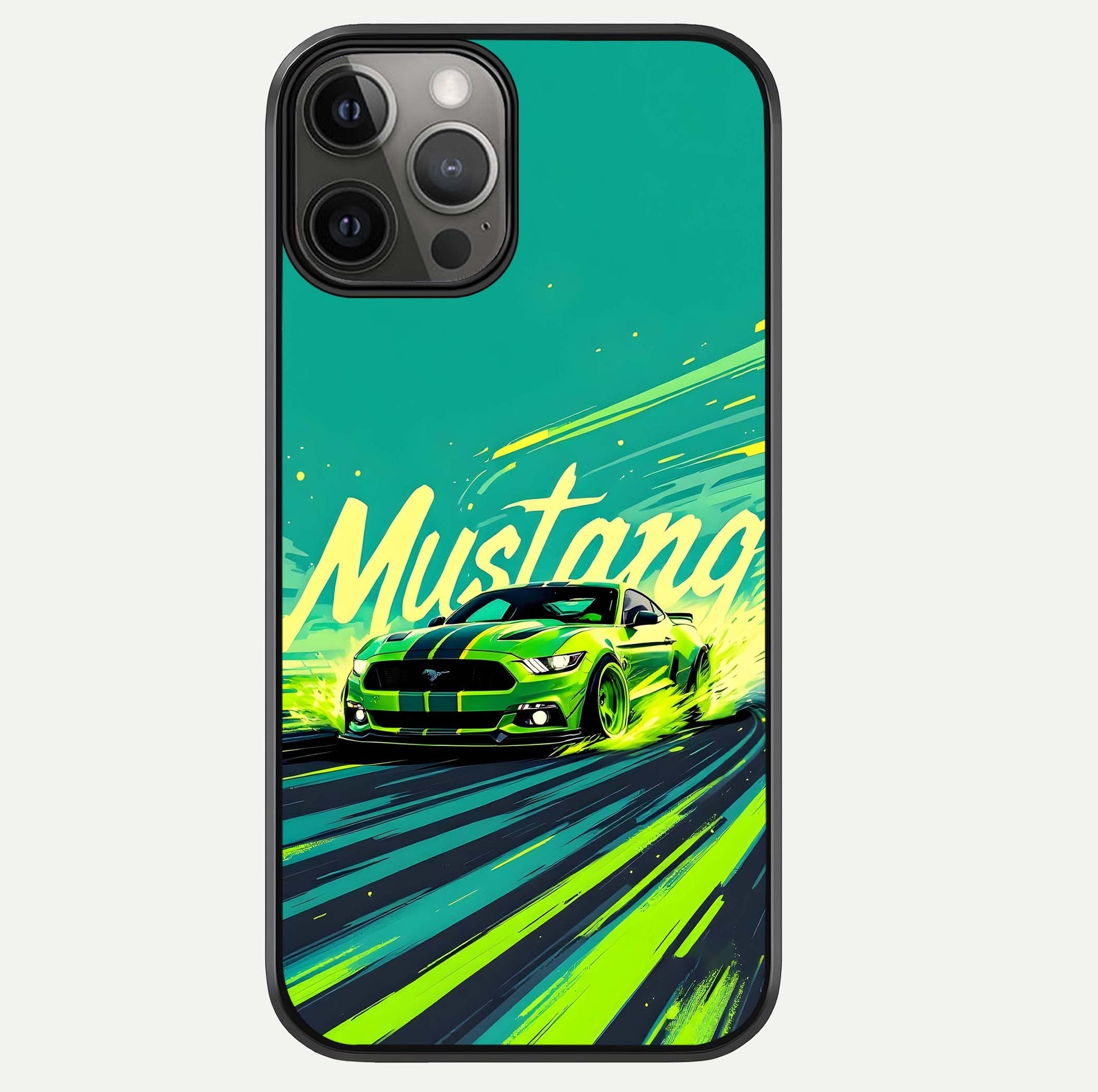 Mustang Bang Glass Case For iPhone 12 Pro Max by Custom World