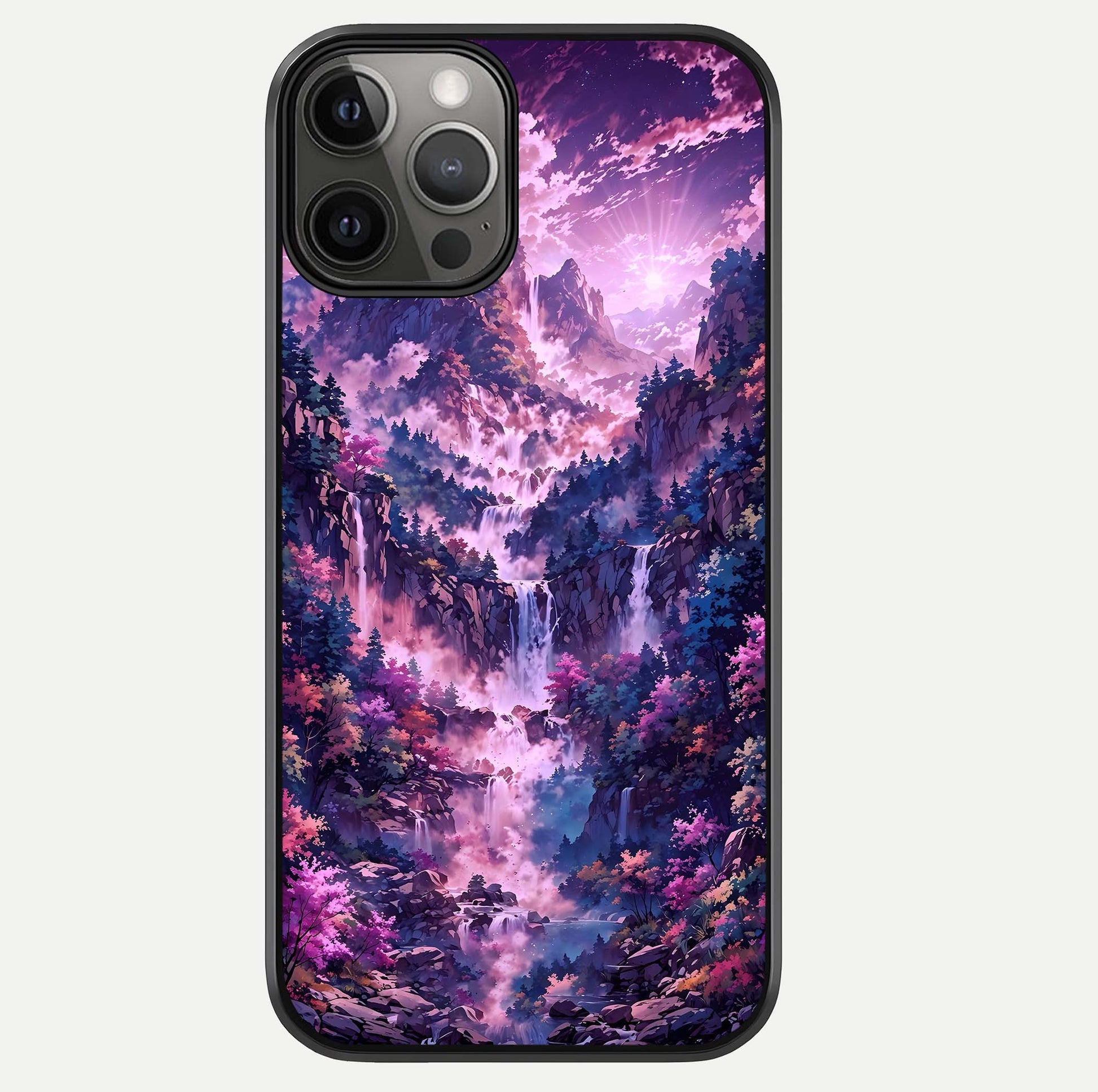 Mystic Cascade Peaks Glass Case For iPhone 12 Pro Max by Custom World
