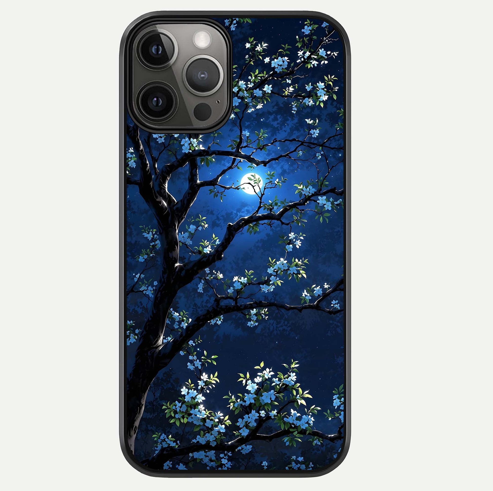 Mystic Floral Night Glass Case For iPhone 12 Pro Max by Custom World