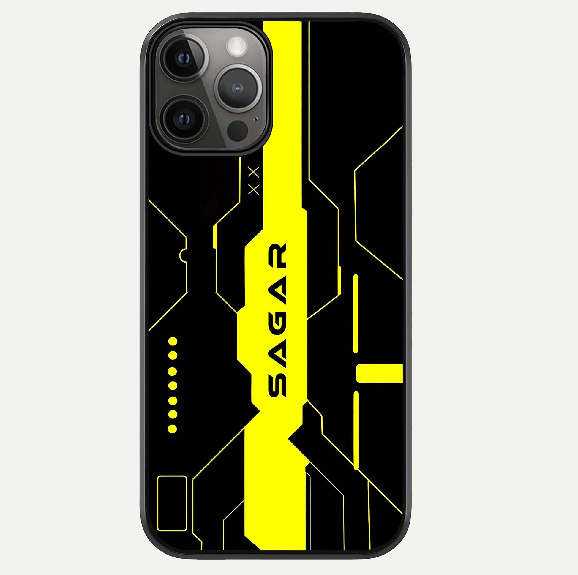 Neon CYBERPUNK Custom Name Glass Case For iPhone 12 Pro Max by Custom World