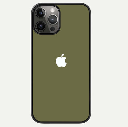 Olive Matte Essence Glass Case For iPhone 12 Pro Max by Custom World