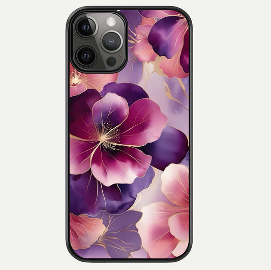 Pink Bouquet Florals Glass Case For iPhone 12 Pro Max by Custom World