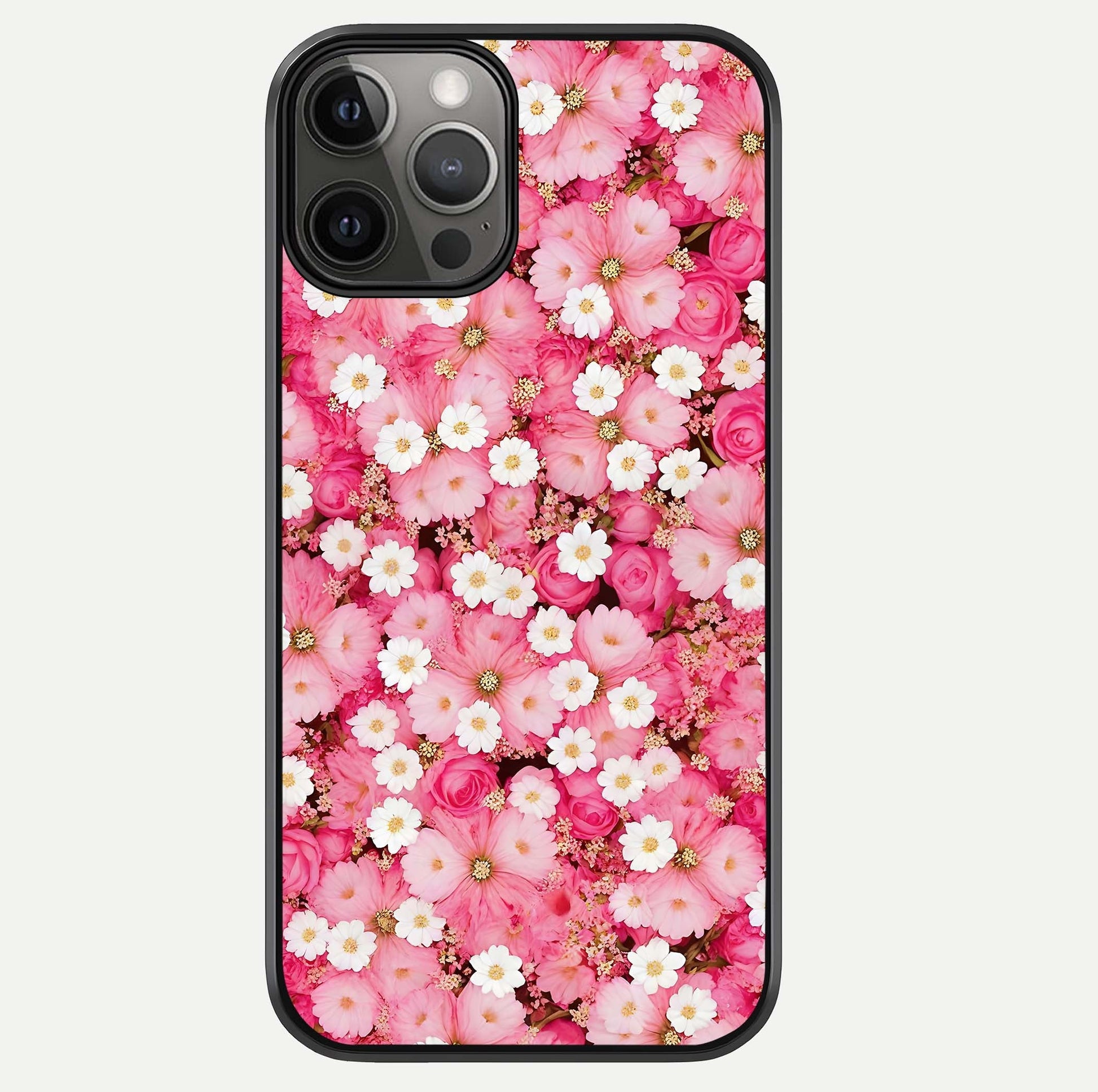 Pink Daisy Bliss Glass Case For iPhone 12 Pro Max by Custom World