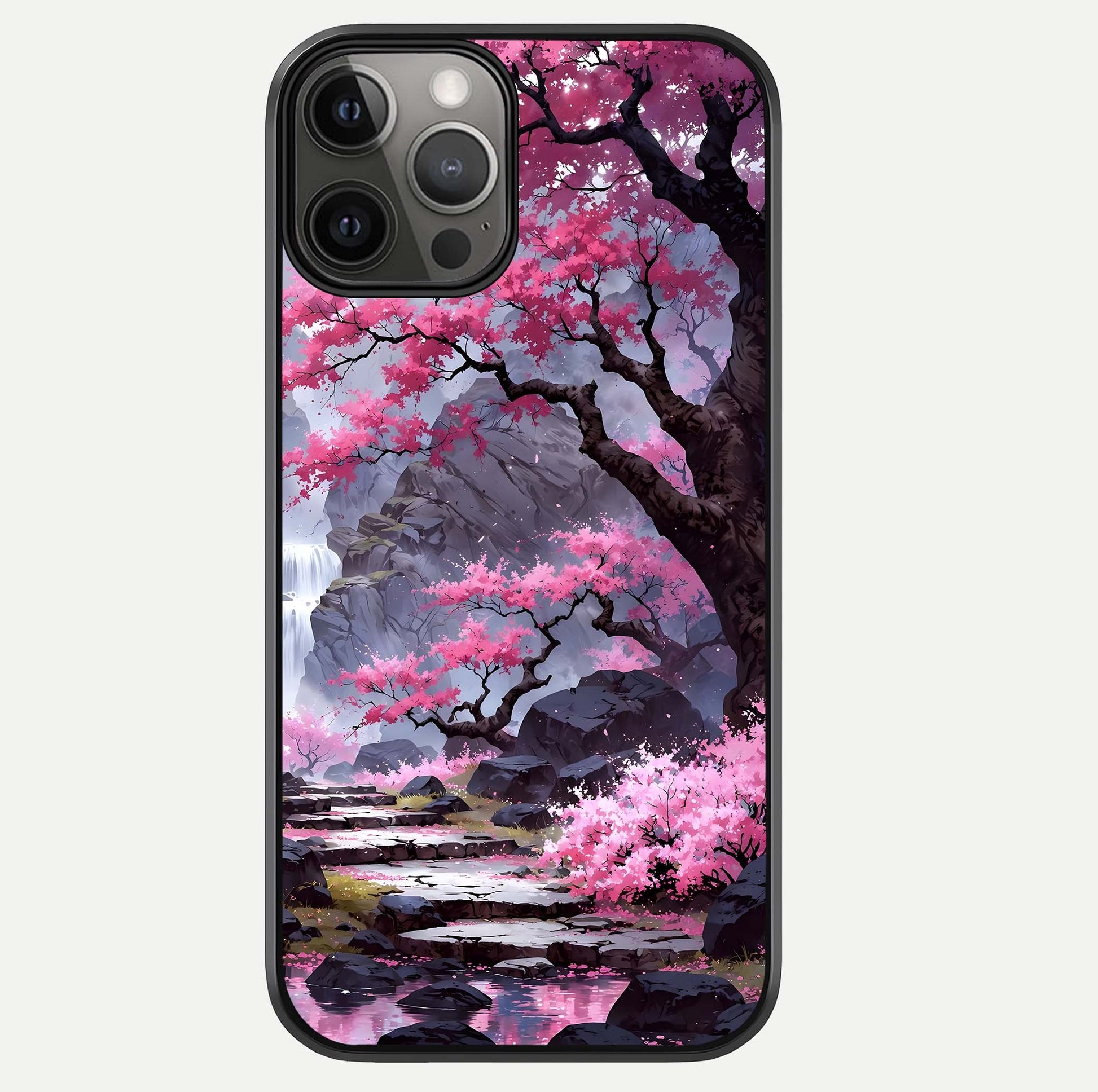 Pinkish Scenery Glass Case For iPhone 12 Pro Max by Custom World