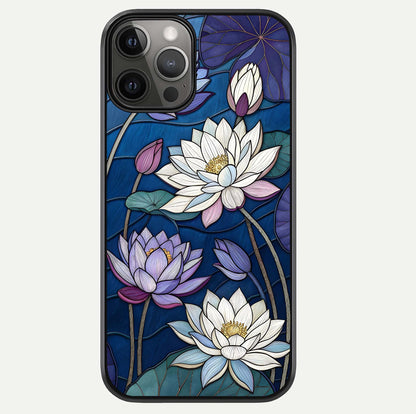 Purple Lotus Stained Glass Case For iPhone 12 Pro Max by Custom World