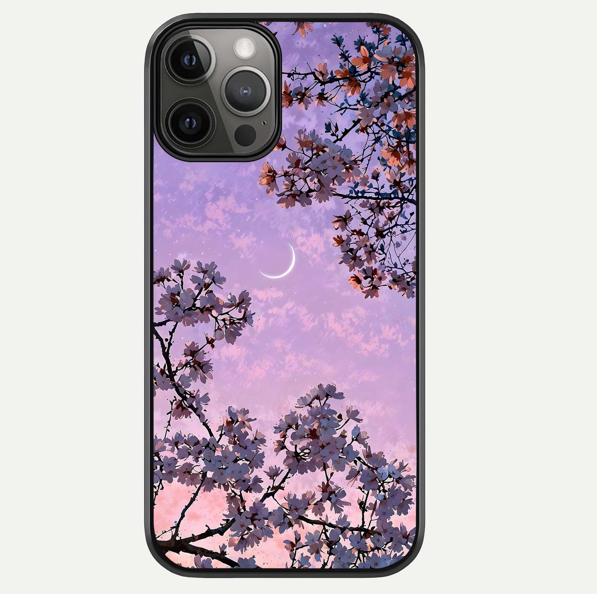 Purple Serenity Moon Glass Case For iPhone 12 Pro Max by Custom World