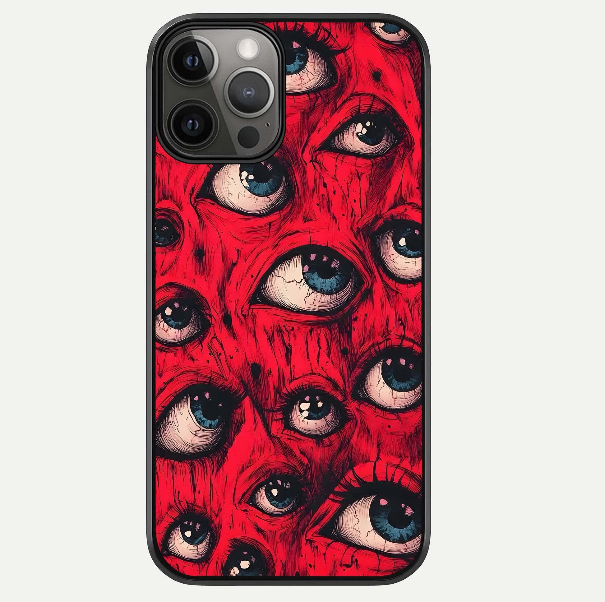 Red Cherries Pattern Glass Case For iPhone 12 Pro Max by Custom World