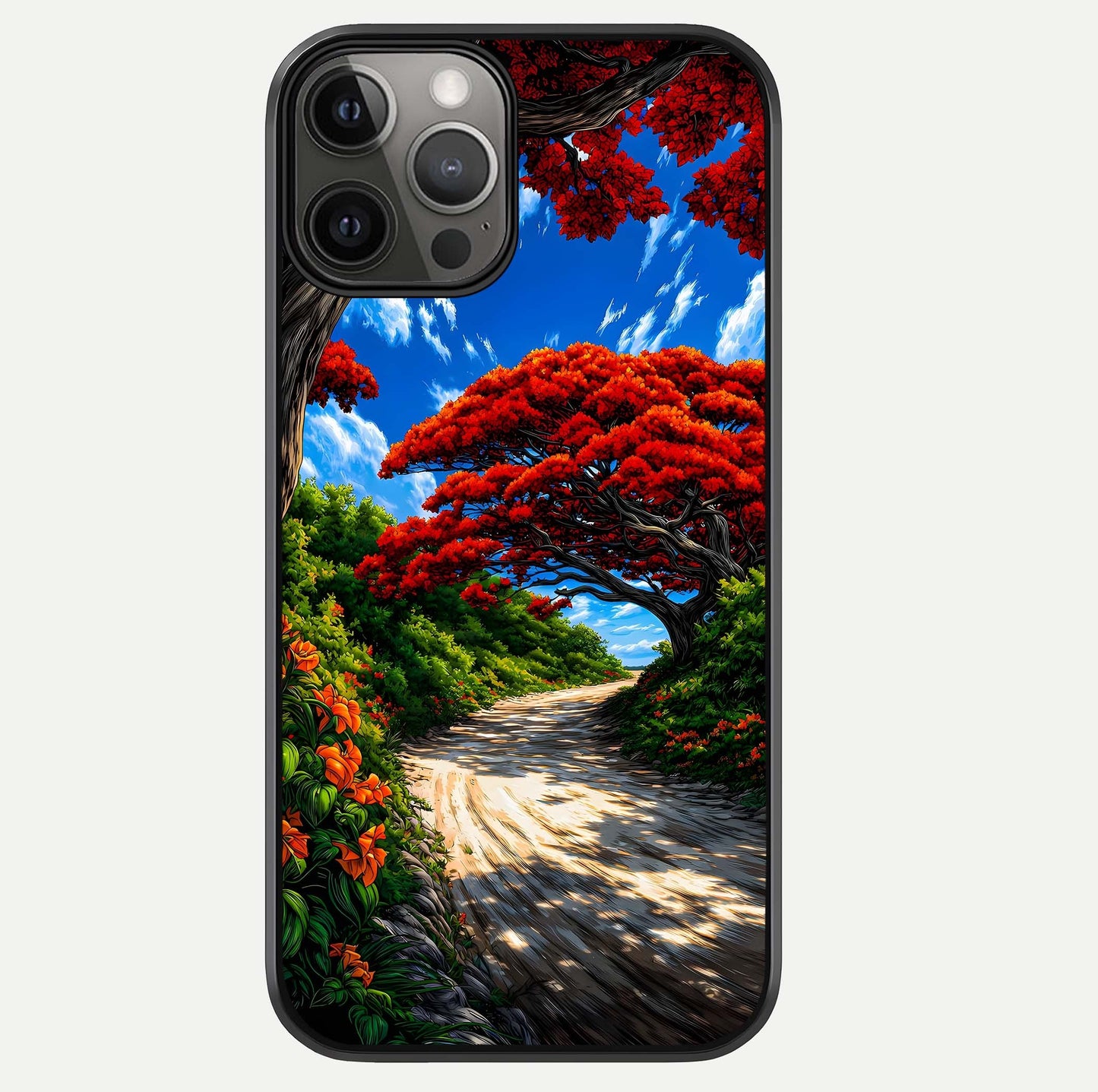 Red Eyes Pattern Glass Case For iPhone 12 Pro Max by Custom World