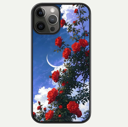 Rose Drift Flowers Glass Case For iPhone 12 Pro Max by Custom World