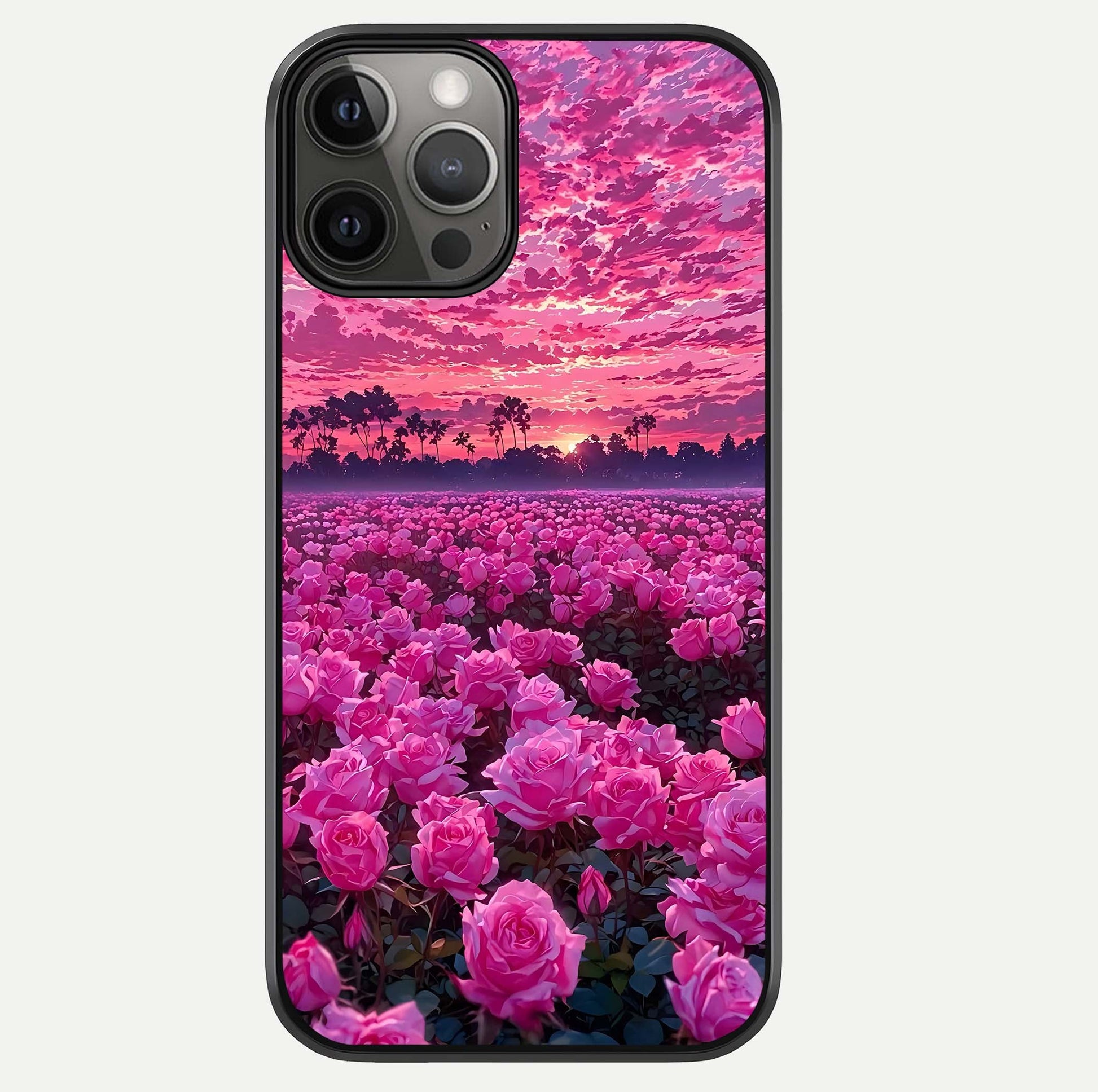 Rose Sunset Valley Glass Case For iPhone 12 Pro Max by Custom World