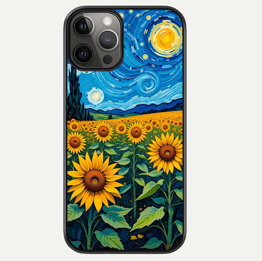 Starry Sunflower Dreams Glass Case For iPhone 12 Pro Max by Custom World