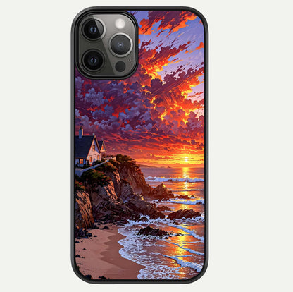 Sunset House By Sea Glass Case For iPhone 12 Pro Max by Custom World