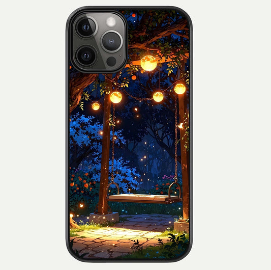 Twilight Garden Swing Glass Case For iPhone 12 Pro Max by Custom World