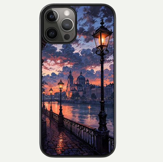 Twilight River Lights Glass Case For iPhone 12 Pro Max by Custom World