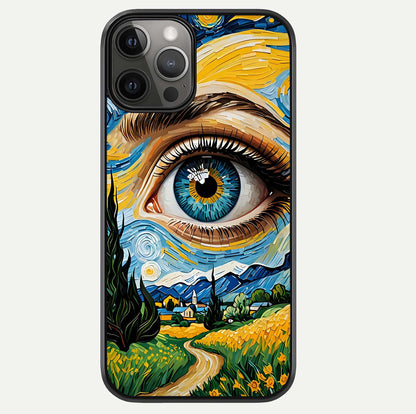 Van Gogh Eye Glass Case For iPhone 12 Pro Max by Custom World