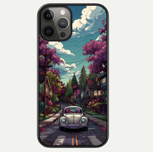 Vintage Street Drive Glass Case For iPhone 12 Pro Max by Custom World