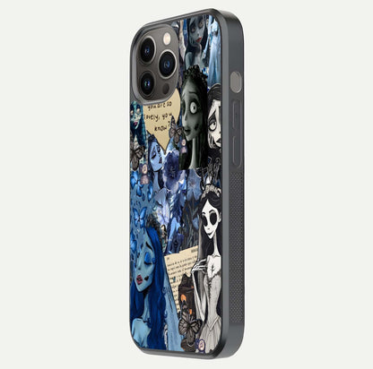 Corpse Bride Posters Glass Case for iPhone 12 Pro Max side-angle image capturing gloss reflection and smooth edge