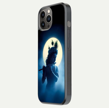 Divine Moon Flute Glass Case for iPhone 12 Pro Max side-angle image capturing reflection depth and soft color