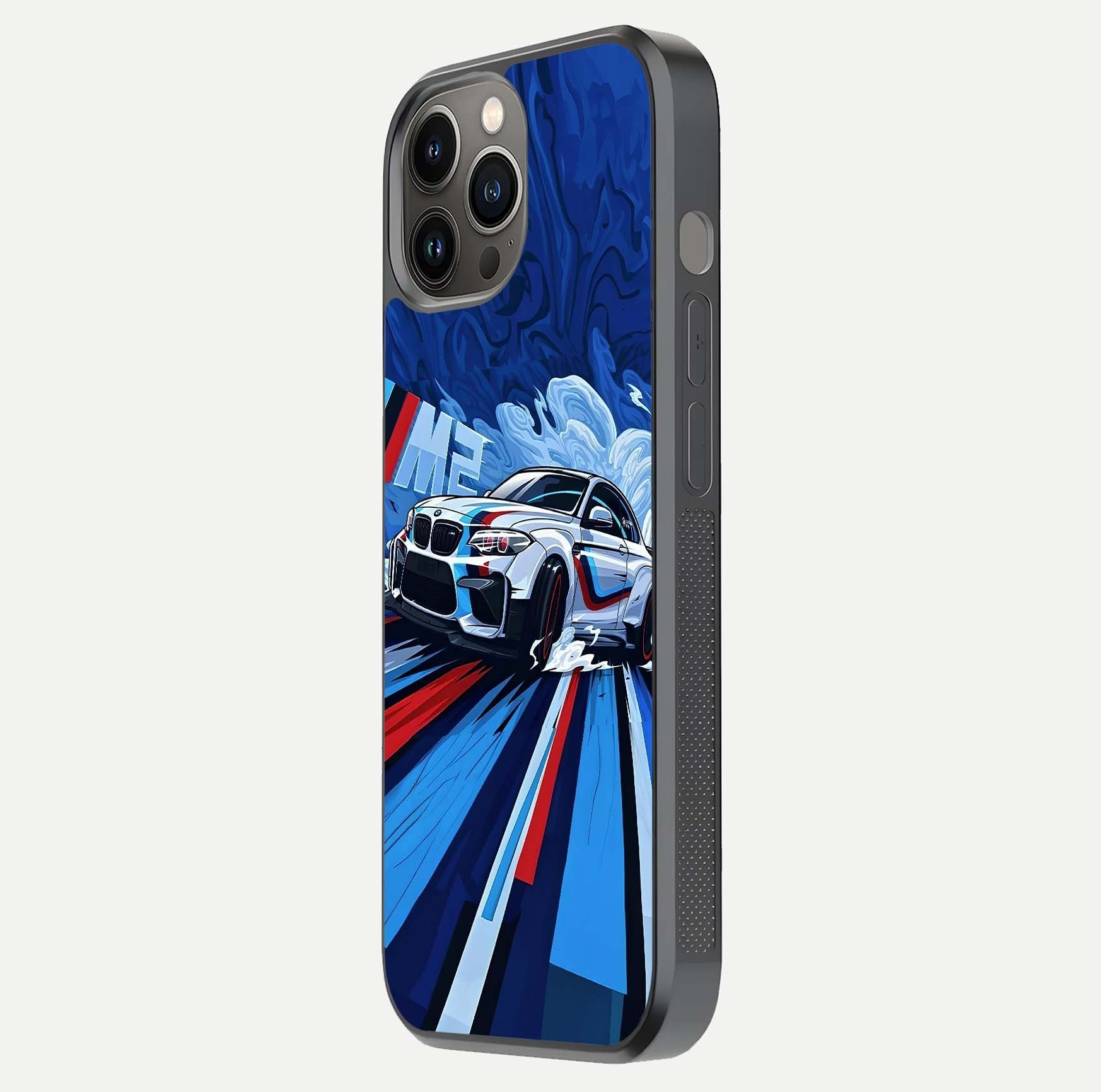 Drift Power Rush Glass Case for iPhone 12 Pro Max side-angle image capturing reflection glow and smooth curve