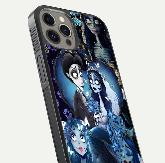 Butterfly Ghost Soul Glass Case for iPhone 12 Pro Max close-up shot showing ethereal wing patterns and reflection