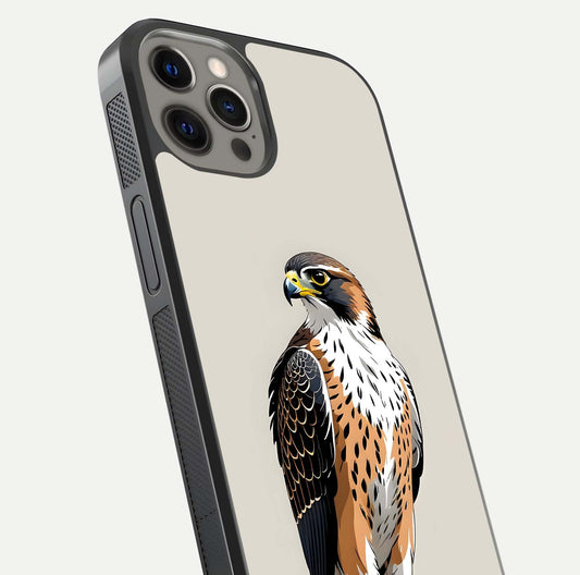 Clever Eagle Glass Case for iPhone 12 Pro Max close-up highlighting eagle detail and HD reflection