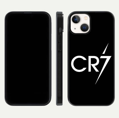CR7 Elite Strike Glass Case for iPhone 13 dual-view layout showing sport tones and edge clarity