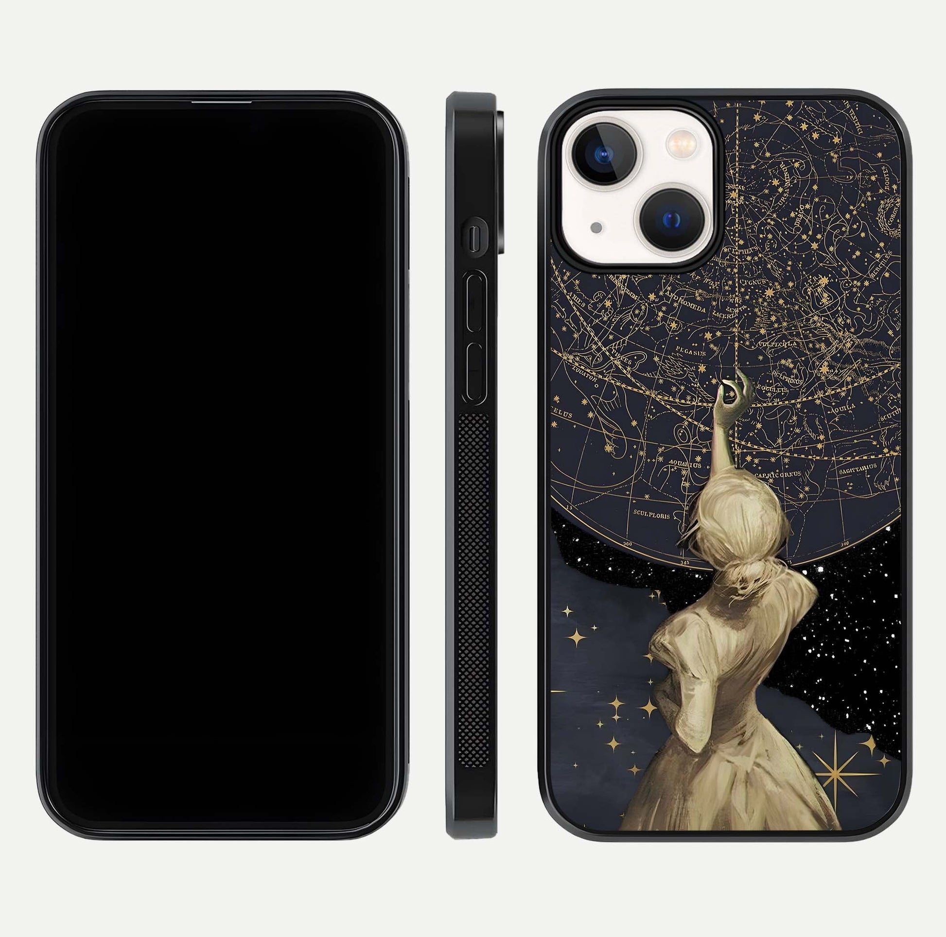 Taylor Swift Girl Glass Case for iPhone 13 front & back layout showing clean edge and vivid print