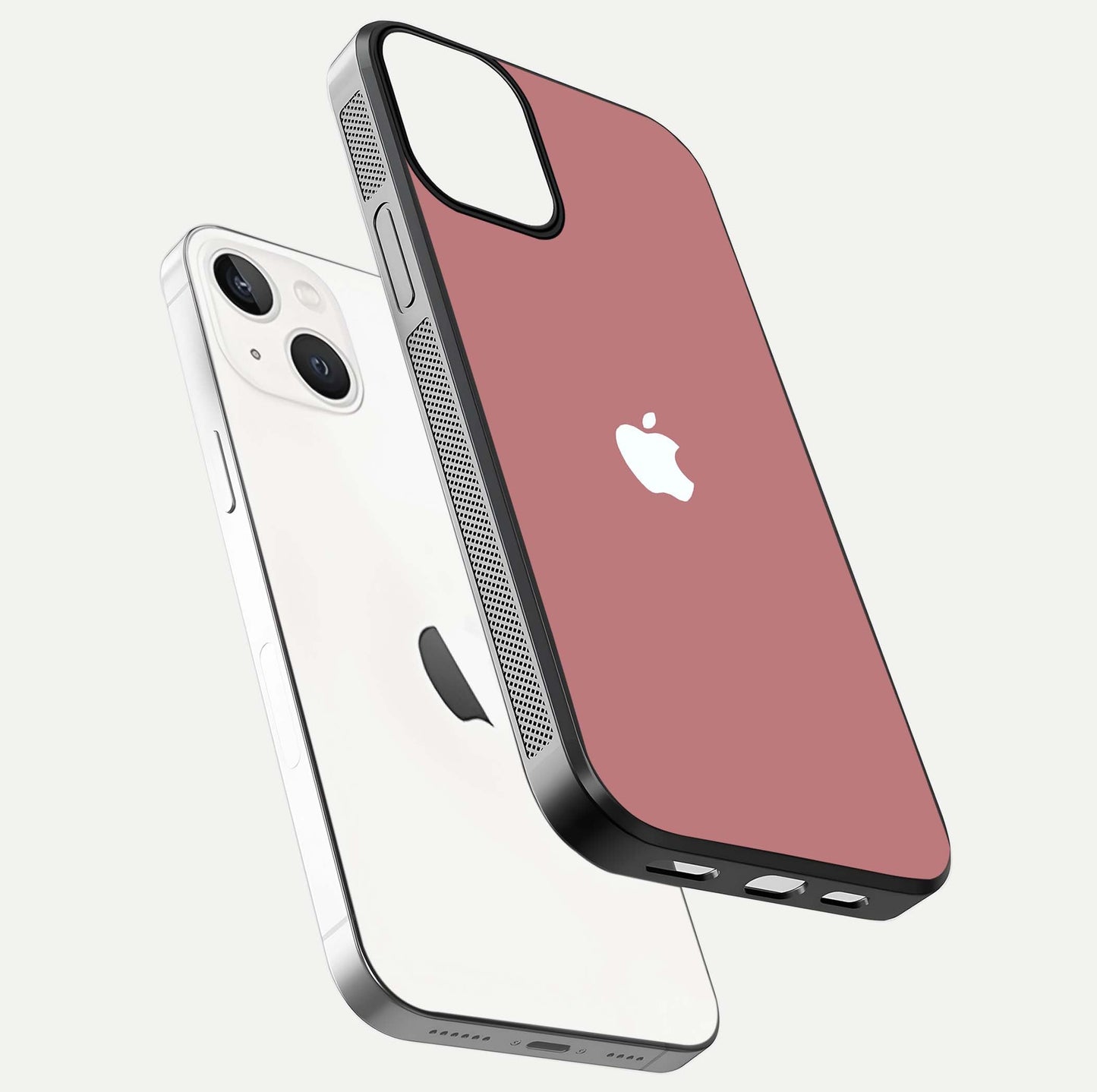 Apple Harmony Glass Case for iPhone 13 floating dual view capturing reflective texture and premium protection