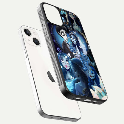 Butterfly Ghost Soul Glass Case for iPhone 13 floating mockup showcasing spirit-like butterfly detail and gloss